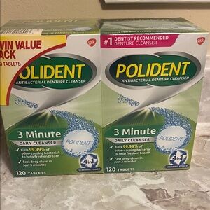 Antibacterial Denture 3 minute Daily Cleanser TabletsTwin Pack 120 tablets teeth